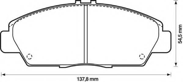 Комплект тормозных колодок, дисковый тормоз JURID 572350J