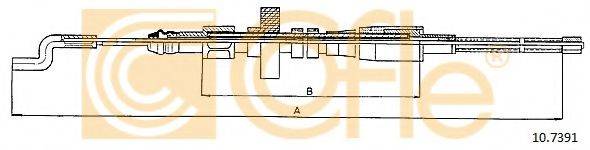 Трос, стояночная тормозная система COFLE 10.7391