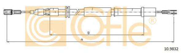 Трос, стояночная тормозная система COFLE 10.9832