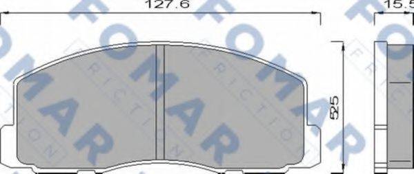 Комплект тормозных колодок, дисковый тормоз FOMAR FRICTION FO 439681