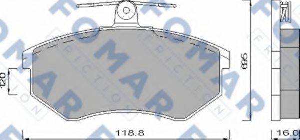 Комплект тормозных колодок, дисковый тормоз FOMAR FRICTION FO 488481
