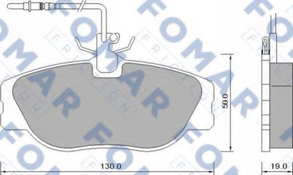 Комплект тормозных колодок, дисковый тормоз FOMAR FRICTION FO 629081