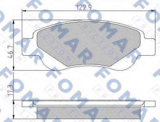 Комплект тормозных колодок, дисковый тормоз FOMAR FRICTION FO 929481