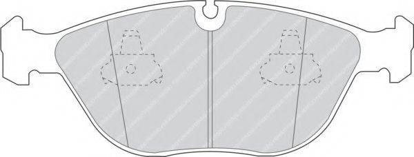 Комплект гальмівних колодок, дискове гальмо FERODO FDB1001