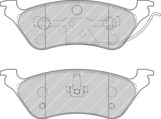 Комплект тормозных колодок, дисковый тормоз FERODO FDB1475