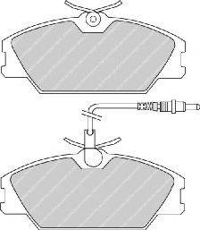 Комплект тормозных колодок, дисковый тормоз FERODO FDB406