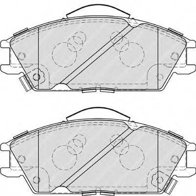 Комплект тормозных колодок, дисковый тормоз FERODO FDB4076