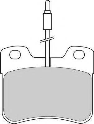 Комплект тормозных колодок, дисковый тормоз FERODO FDB535
