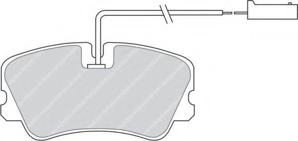 Комплект тормозных колодок, дисковый тормоз FERODO FDB727