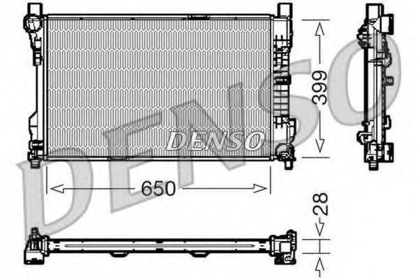 Радиатор, охлаждение двигателя DENSO DRM17080