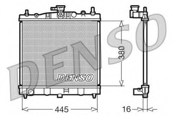 Радіатор, охолодження двигуна DENSO DRM46002