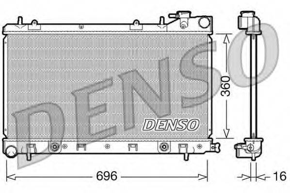 Радіатор, охолодження двигуна DENSO DRM36002