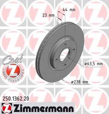 Тормозной диск ZIMMERMANN 250.1362.20