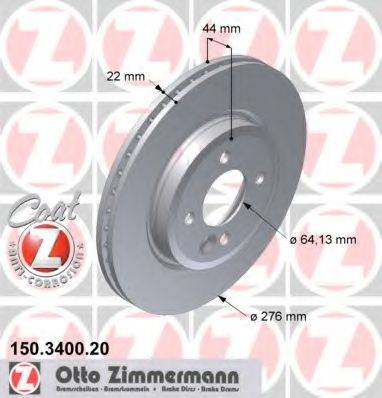 Тормозной диск ZIMMERMANN 150.3400.20