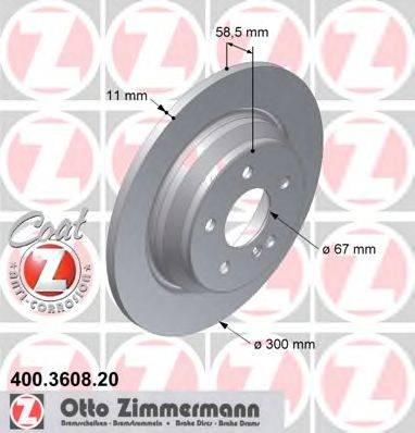 Тормозной диск ZIMMERMANN 400.3608.20