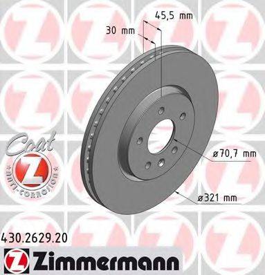 Тормозной диск ZIMMERMANN 430.2629.20