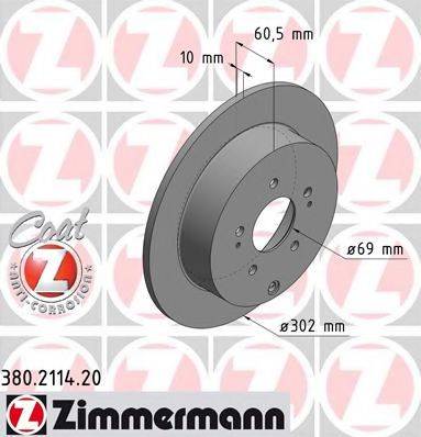 Тормозной диск ZIMMERMANN 380.2114.20