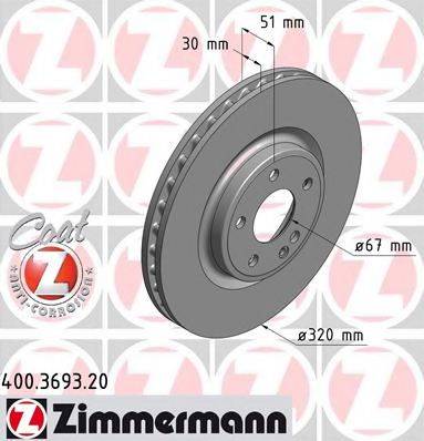 Тормозной диск ZIMMERMANN 400.3693.20