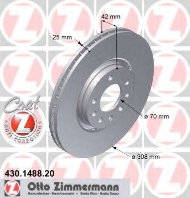 Тормозной диск ZIMMERMANN 430.1488.20