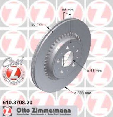 Тормозной диск ZIMMERMANN 610.3708.20
