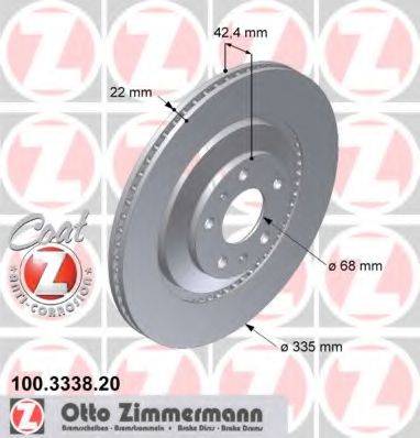 Тормозной диск ZIMMERMANN 100.3338.20