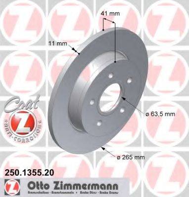 гальмівний диск ZIMMERMANN 250.1355.20