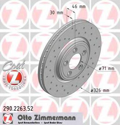 Тормозной диск ZIMMERMANN 290.2263.52