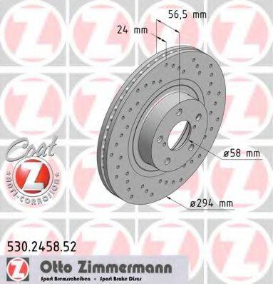 гальмівний диск ZIMMERMANN 530.2458.52