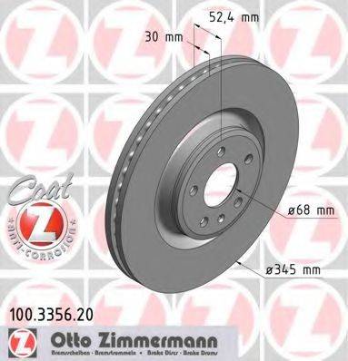 ZIMMERMANN 100335620 Тормозной диск