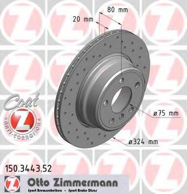 Тормозной диск ZIMMERMANN 150.3443.52
