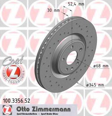 ZIMMERMANN 100335652 Тормозной диск