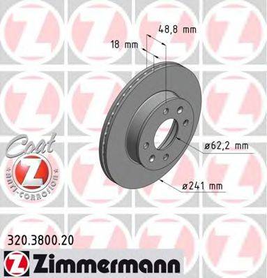гальмівний диск ZIMMERMANN 320.3800.20