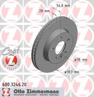 Тормозной диск ZIMMERMANN 600.3246.20