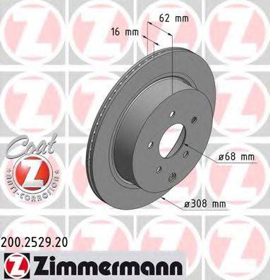 Тормозной диск ZIMMERMANN 200.2529.20
