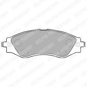 Комплект тормозных колодок, дисковый тормоз DELPHI LP1816