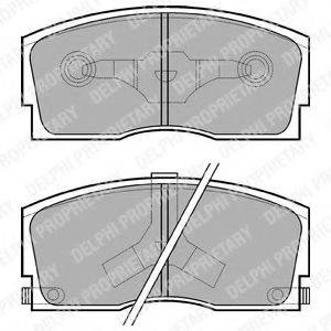 Комплект тормозных колодок, дисковый тормоз DELPHI LP626