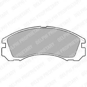 Комплект тормозных колодок, дисковый тормоз DELPHI LP871
