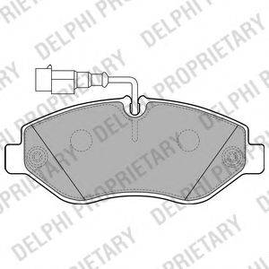 Комплект тормозных колодок, дисковый тормоз DELPHI LP2043